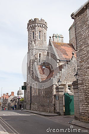 Purbeck House Hotel in Swanage, Dorset in the UK Editorial Stock Photo