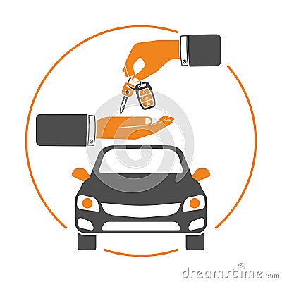 Purchase, Buy, Sharing Car Logo Vector Illustration