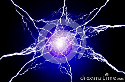 Pure Energy and Electricity Symbolizing Power Stock Photo