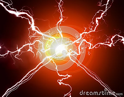 Pure Energy and Electricity Symbolizing Power Stock Photo