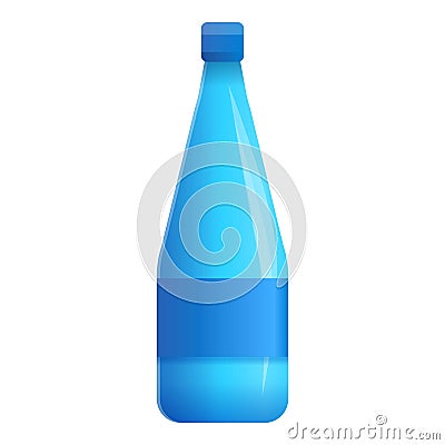 Pure mineral water icon, cartoon style Vector Illustration