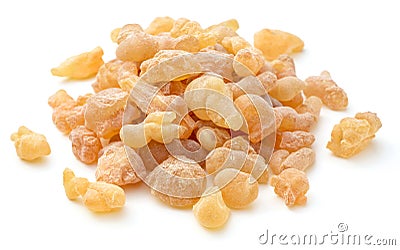 Pure Organic Frankincense Resin isolated on white Stock Photo