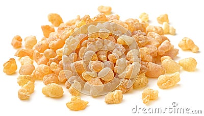 Pure Organic Frankincense Resin isolated on white Stock Photo