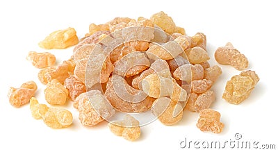 Pure Organic Frankincense Resin isolated on white Stock Photo