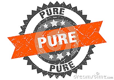 pure round grunge stamp. pure Vector Illustration