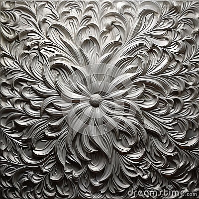 Pure Silver Textured Picture With Irregular And Faint Patterns Stock Photo