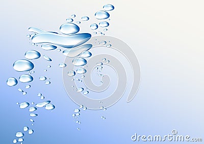 Pure Water Bubbles Cartoon Illustration