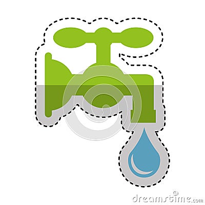 Pure water tap icon Vector Illustration