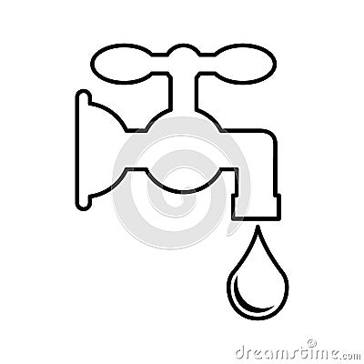 Pure water tap icon Vector Illustration