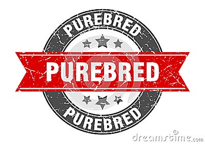 purebred stamp Vector Illustration