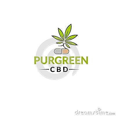 CBD PRODUCT LOGO- Stock vector illustration -Health care product logo Vector Illustration