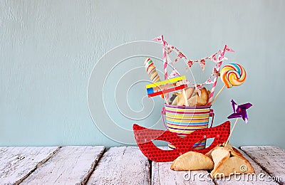 Purim celebration concept (jewish carnival holiday) . selective focus Stock Photo