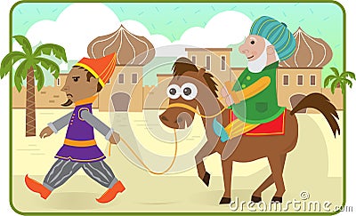 Purim Story Vector Illustration