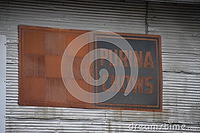 Purina Chows ghost sign Stock Photo