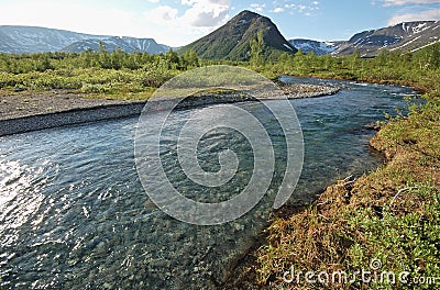 Purity of river water Stock Photo