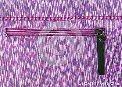 Annealed pattern, fabric with zipper and stitches. Stock Photo