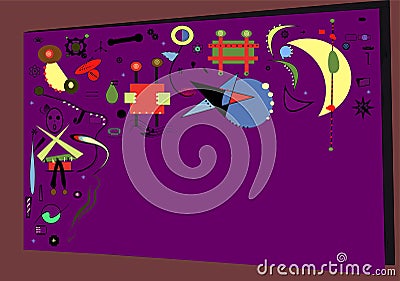 Purple abstract background with empty space to add text Stock Photo