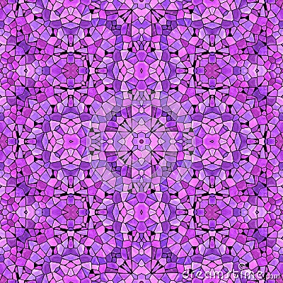 Purple abstract kaleidoscope pattern Stock Photo