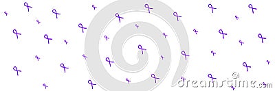 Purple awareness ribbon. World Lupus Day. Autoimmune disease. Immune System Disorders. May Lupus Awareness Month. Stock Photo