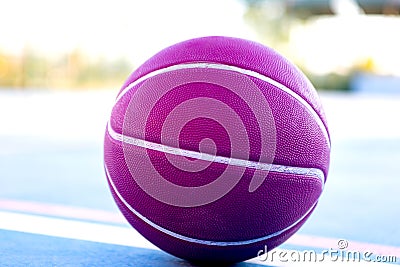 Purple basketball closeup Stock Photo