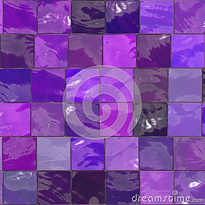 Purple bathroom tiles Stock Photo