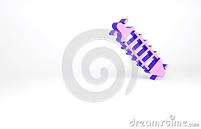 Purple Bicycle suspension icon isolated on white background. Minimalism concept. 3d illustration 3D render Cartoon Illustration