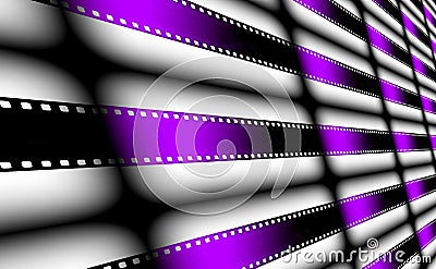 Purple and black Film strip Stock Photo