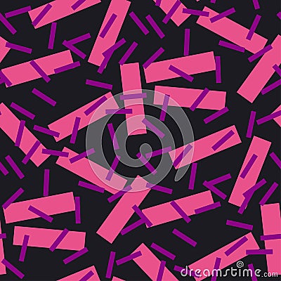 Purple and black geometry seamless pattern Vector Illustration