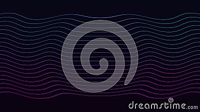 Purple and blue dark gradient. Abstract background animation waving lines. Seamless loop 4k animation Stock Photo