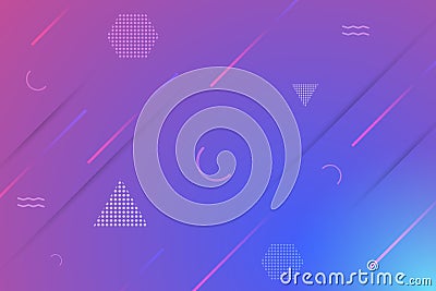 Purple blue and green geometric background. Dynamic shapes composition vector for website pattern, banner header or sidebar Vector Illustration