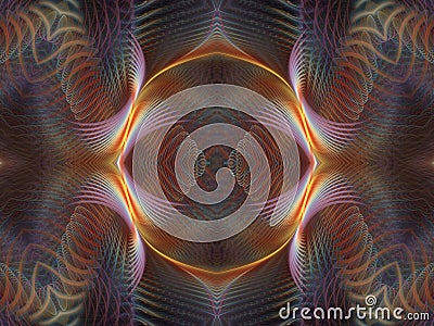 Creatures of Mystery Flame Fractal Manipulation Stock Photo