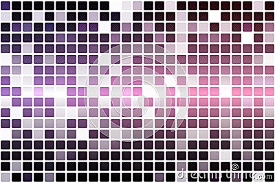 Purple blue pink occasional opacity mosaic over white Vector Illustration