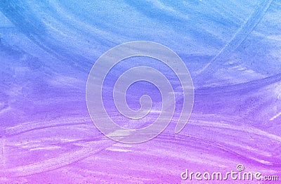 Purple and blue watercolor paint background, lettering scrapbook sketch. Stock Photo