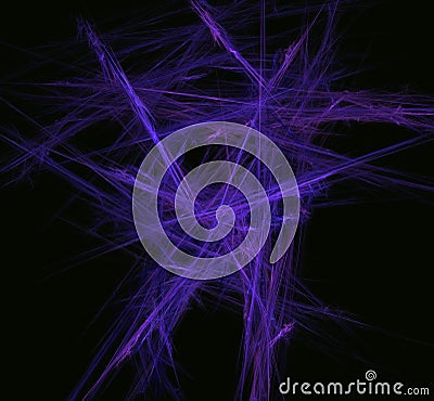 Purple blured glowing fractal background. Fantasy fractal texture. Digital art. 3D rendering. Computer generated image. Stock Photo