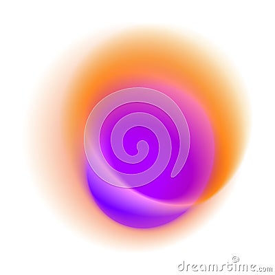 Purple blurred hole pattern. Pink gradient circle isolated on w Vector Illustration