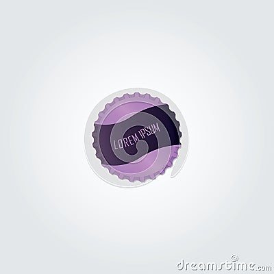 Purple bottle cap vector design Vector Illustration