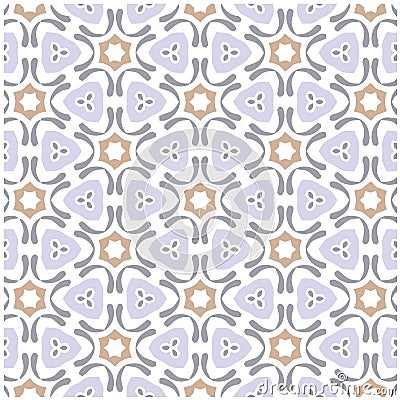 Purple and Brown Mandala or Ikat Wallpaper Pattern Vector Illustration