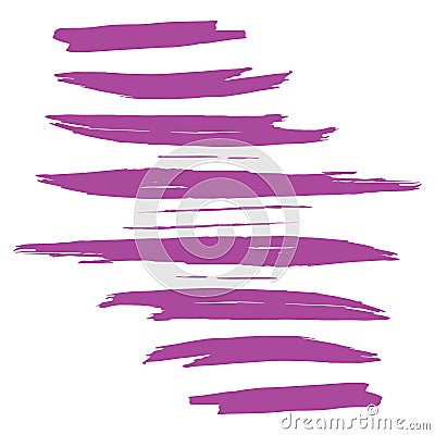 Purple Brushes Frame. Lavender Ink Collection. Violet Stroke Japanese. Brushstroke Acrylic. Watercolor Scratch. Stock Photo