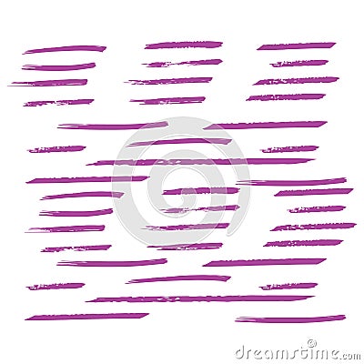 Purple Brushes Frame. Lavender Ink Scratch. Violet Stroke Square. Brushstroke Distress. Watercolor Handwritten. Paint Handwritten Stock Photo