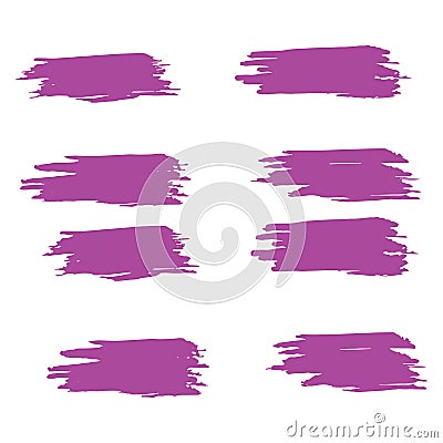 Purple Brushes Handwritten. Lavender Ink Background. Violet Stroke Creative. Brushstroke Japanese. Watercolor Handwritten. Paint Stock Photo