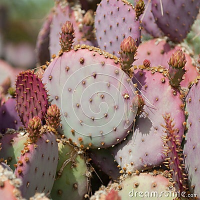 Purple cactus Stock Photo