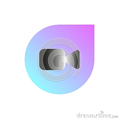 purple camera icon. Symbol graphics. Vector illustration. Stock image. Vector Illustration