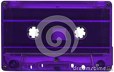Purple cassette tape Stock Photo