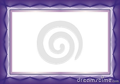 Purple Certificate or diploma template frame - border Stock Photo