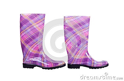Purple checkered rubber isolated on white background Stock Photo