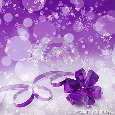 Purple Christmas gift background Stock Photo