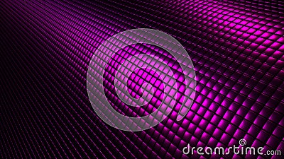 Purple chrome metallic technology background, metal squares pattern Cartoon Illustration