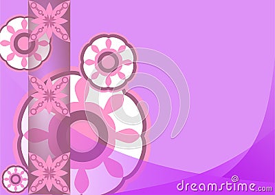 Purple Circle ornament background with pattern Vector Illustration