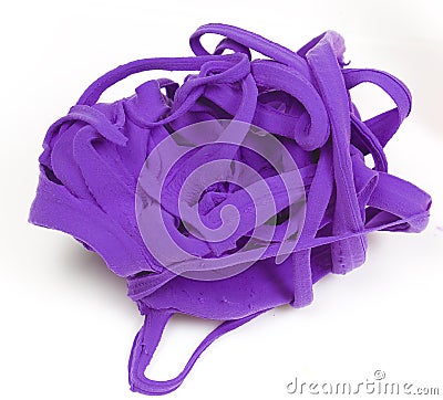 Purple clay Stock Photo