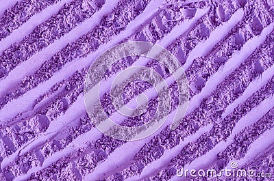 Purple clay alginate face mask, body wrap, make-up eyeshadow texture close up, selective focus. Abstract lavender background Stock Photo